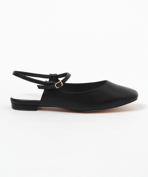 BAYFLOW（ベイフロー）の「ストラップフラットパンプス（パンプス・レディース・ブラック/クリアグリーン・LARGE/MEDIUM）」の4枚目の写真