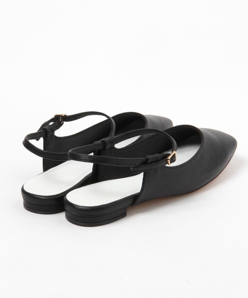 BAYFLOW（ベイフロー）の「ストラップフラットパンプス（パンプス・レディース・ブラック/クリアグリーン・LARGE/MEDIUM）」の5枚目の写真