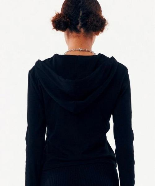 runningHIGH(ランニングハイ)の「【runningHIGH】RH LOGO SLIM ZIP UP HOODIE(パーカー・レディース・グレー/ホワイト/ブラック・ONE SIZE)」の17枚目の写真