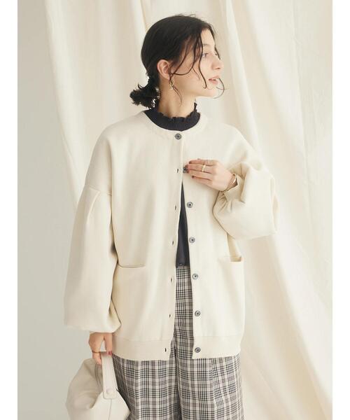 CRAFT STANDARD BOUTIQUE(クラフトスタンダードブティック)の「インドコットンシャーリングハイネックブラウス(シャツ/ブラウス・レディース・ブラック/オフホワイト・FREE)」の4枚目の写真