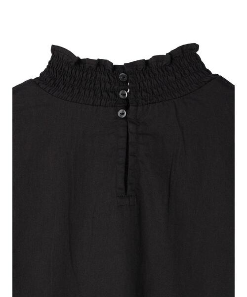 CRAFT STANDARD BOUTIQUE(クラフトスタンダードブティック)の「インドコットンシャーリングハイネックブラウス(シャツ/ブラウス・レディース・ブラック/オフホワイト・FREE)」の12枚目の写真