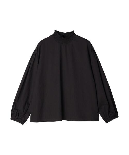 CRAFT STANDARD BOUTIQUE(クラフトスタンダードブティック)の「インドコットンシャーリングハイネックブラウス(シャツ/ブラウス・レディース・ブラック/オフホワイト・FREE)」の16枚目の写真