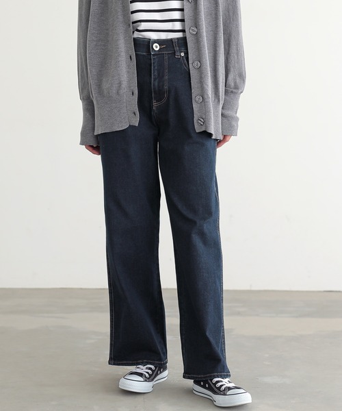 n'OrLABEL（ノアールレーベル）の「『ストレッチストレートデニムパンツ』（デニムパンツ・レディース・ブラック/インディゴブルー/ブルー/ネイビー/ブルー系その他・M/L/LL）」の2枚目の写真