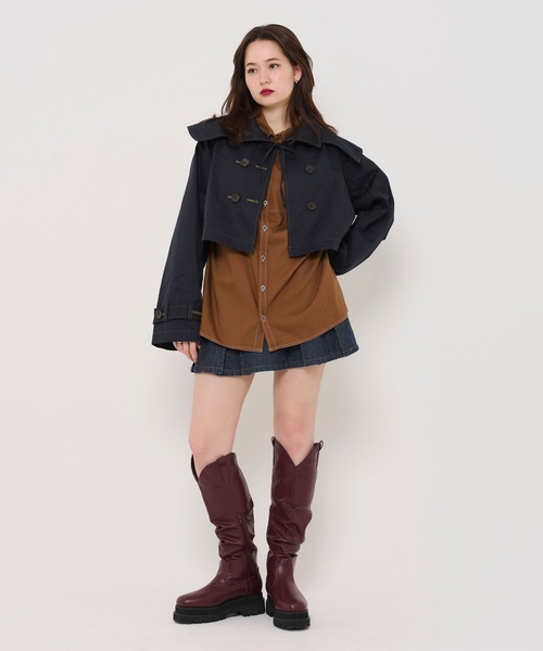 TINA：JOJUN（ティーナジョジュン）の「マルチWAY トレンチコート TINA：JOJUN（トレンチコート・レディース・ベージュ/ネイビー・M）」の20枚目の写真