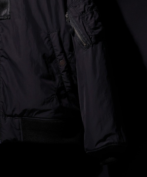 NUMBER (N)INE（ナンバーナイン）の「MATTE NYLON OVER MA-1 JACKET / マッドナイロン 中綿 エムエーワン ジャケット（MA-1・メンズ・グレー系その他/ブラック・3/2/4）」の5枚目の写真