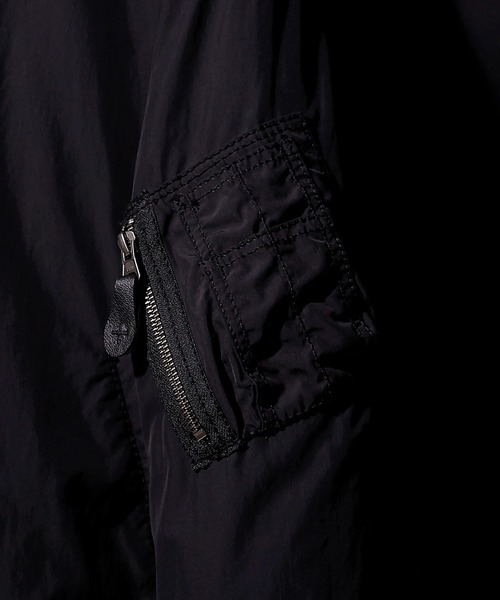 NUMBER (N)INE（ナンバーナイン）の「MATTE NYLON OVER MA-1 JACKET / マッドナイロン 中綿 エムエーワン ジャケット（MA-1・メンズ・グレー系その他/ブラック・3/2/4）」の7枚目の写真