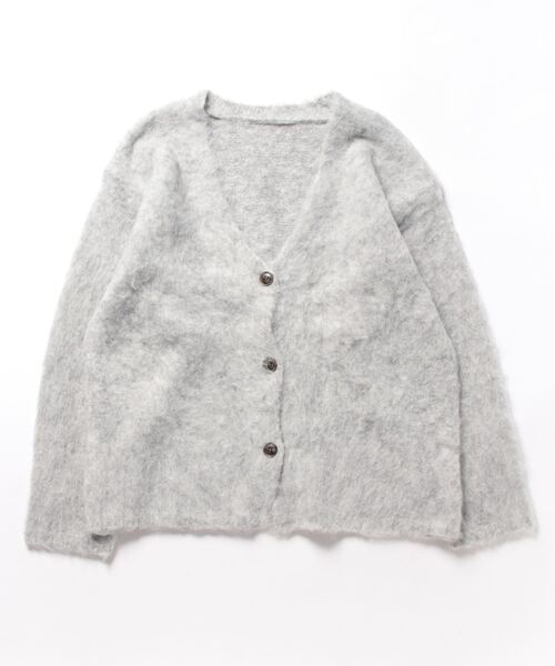 STYLEBLOCK(スタイルブロック)の「ニットカーディガン(カーディガン/ボレロ・レディース・ブルー/チャコールグレー/ピンク/グレー/モカ/イエロー/グリーン/アイボリー・M)」の4枚目の写真