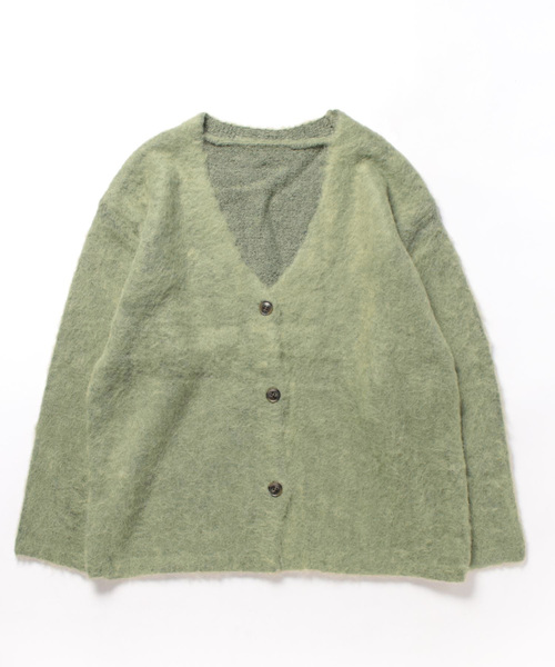 STYLEBLOCK(スタイルブロック)の「ニットカーディガン(カーディガン/ボレロ・レディース・ブルー/チャコールグレー/ピンク/グレー/モカ/イエロー/グリーン/アイボリー・M)」の6枚目の写真