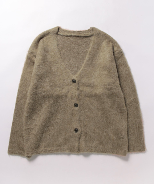 STYLEBLOCK(スタイルブロック)の「ニットカーディガン(カーディガン/ボレロ・レディース・ブルー/チャコールグレー/ピンク/グレー/モカ/イエロー/グリーン/アイボリー・M)」の5枚目の写真