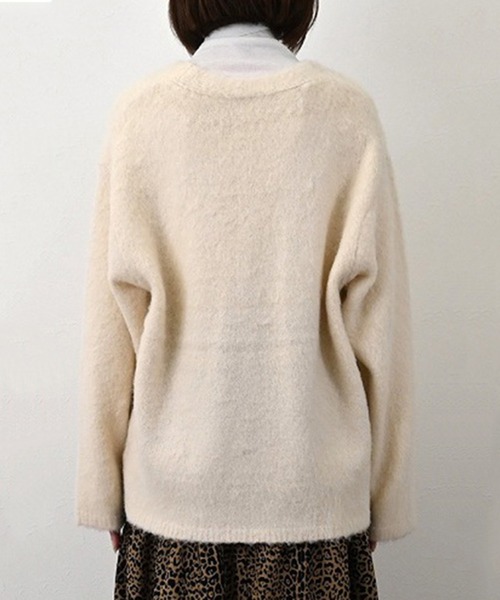 STYLEBLOCK(スタイルブロック)の「ニットカーディガン(カーディガン/ボレロ・レディース・ブルー/チャコールグレー/ピンク/グレー/モカ/イエロー/グリーン/アイボリー・M)」の12枚目の写真