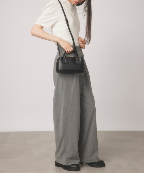 MIAN （ミアン）の「【MIAN】3部屋ウォレットミニショルダーバッグ 2231-246-1（ショルダーバッグ・レディース・マスタード/ブラック/グレイッシュベージュ・FREE）」の7枚目の写真
