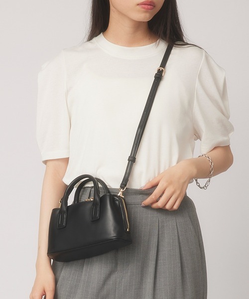MIAN （ミアン）の「【MIAN】3部屋ウォレットミニショルダーバッグ 2231-246-1（ショルダーバッグ・レディース・マスタード/ブラック/グレイッシュベージュ・FREE）」の13枚目の写真