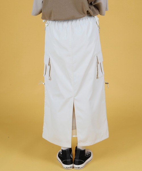 S'more(スモア)の「Mesh layered double sided skirt(スカート・レディース・ホワイト/カーキ・LARGE/SMALL/MEDIUM)」の10枚目の写真