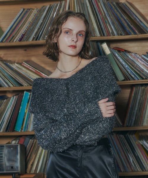 VIOLETTA（ヴィオレッタ）の「ビックカラーラメニットトップス（ニット