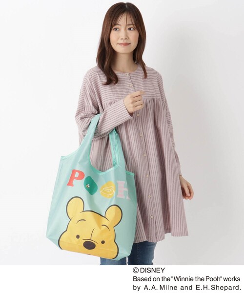 one'sterrace(ワンズテラス)の「【ワンズテラスオリジナル】ディズニー 『クマのプーさん』 エコバッグ BOLD&TRUE(エコバッグ/サブバッグ・レディース・サックスブルー/ライトグリーン・99)」の16枚目の写真