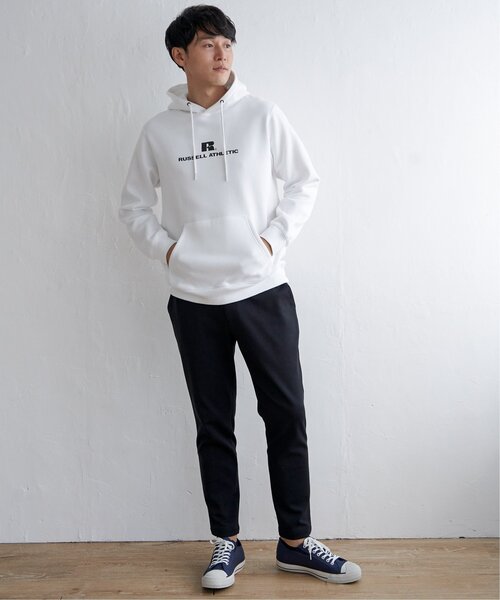 Russell Athletic（ラッセルアスレティック）の「RUSSELL ATHLETIC ラッセルアスレチック 裏起毛プルパーカー（パーカー・メンズ・ホワイト/ブラック・M/L/XL/S）」の16枚目の写真