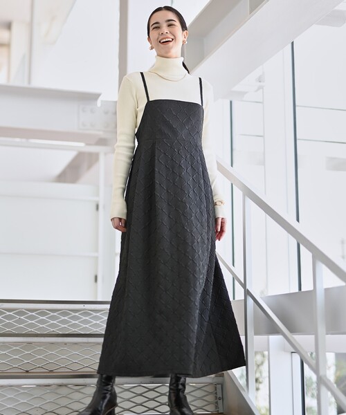 THE SHOP TK (ザ ショップ ティーケー )の「◆ポコポコキャミワンピース【洗濯機洗い可】(ワンピース・レディース・ブラック/オフホワイト・13/12)」の21枚目の写真