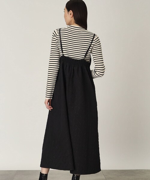 THE SHOP TK (ザ ショップ ティーケー )の「◆ポコポコキャミワンピース【洗濯機洗い可】(ワンピース・レディース・ブラック/オフホワイト・13/12)」の6枚目の写真