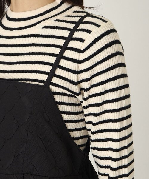 THE SHOP TK (ザ ショップ ティーケー )の「◆ポコポコキャミワンピース【洗濯機洗い可】(ワンピース・レディース・ブラック/オフホワイト・13/12)」の8枚目の写真