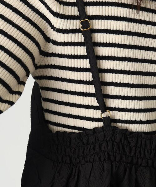 THE SHOP TK (ザ ショップ ティーケー )の「◆ポコポコキャミワンピース【洗濯機洗い可】(ワンピース・レディース・ブラック/オフホワイト・13/12)」の9枚目の写真