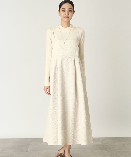 THE SHOP TK (ザ ショップ ティーケー )の「◆ポコポコキャミワンピース【洗濯機洗い可】(ワンピース・レディース・ブラック/オフホワイト・13/12)」の12枚目の写真