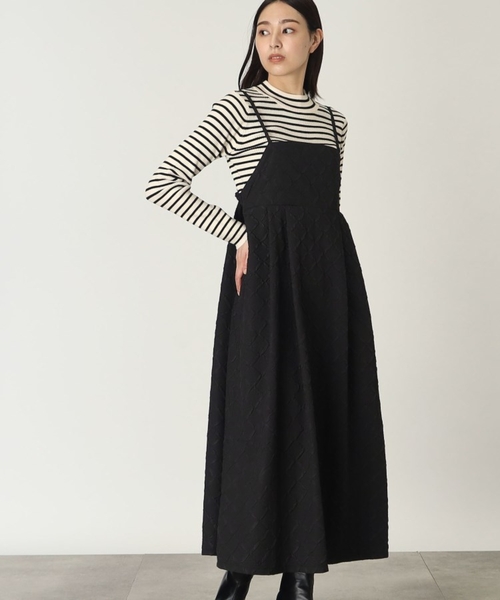 THE SHOP TK (ザ ショップ ティーケー )の「◆ポコポコキャミワンピース【洗濯機洗い可】(ワンピース・レディース・ブラック/オフホワイト・13/12)」の16枚目の写真