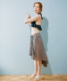 セール】【2Way】【ストレッチ】Knit Lace パレオワンピースF【San-ai