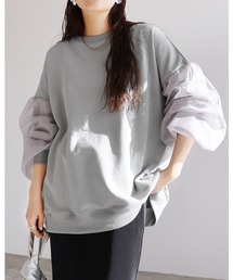 reca | チュール袖スウェットプルオーバー(スウェット)