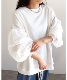 reca | チュール袖スウェットプルオーバー(スウェット)