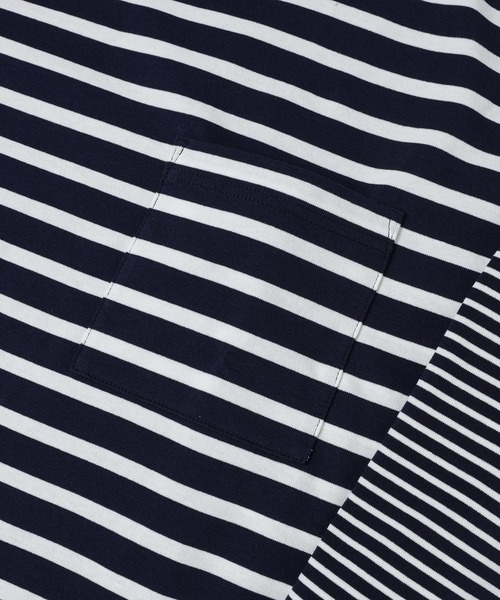 tricot COMME des GARCONS ボーダー 切替Tシャツ コムデギャルソンCOMME des GARCONS ランダムボーダー縫い代切替