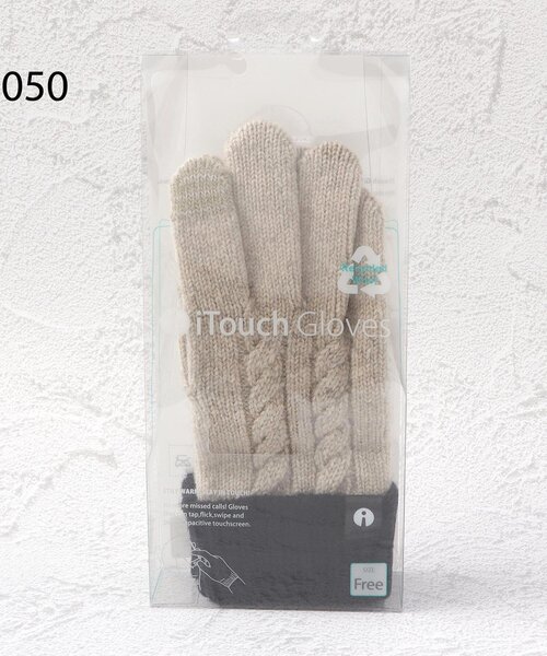 one'sterrace(ワンズテラス)の「【あったか】iTouch グローブ ケーブル(手袋・レディース・オフホワイト/ナチュラル・00)」の7枚目の写真