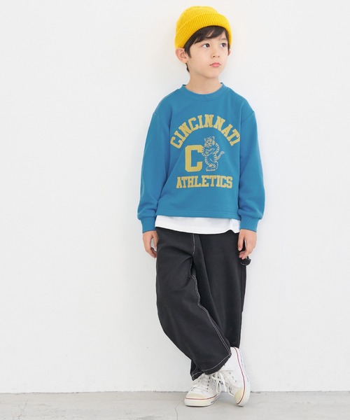 coca（coca）（コカ）の「キッズ 裏毛ロゴトップス（スウェット・キッズ・ブラック/ブルー/オレンジ・110/120/130/140）」の11枚目の写真