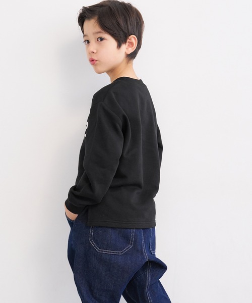 coca（coca）（コカ）の「キッズ 裏毛ロゴトップス（スウェット・キッズ・ブラック/ブルー/オレンジ・110/120/130/140）」の6枚目の写真