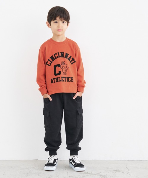 coca（coca）（コカ）の「キッズ 裏毛ロゴトップス（スウェット・キッズ・ブラック/ブルー/オレンジ・110/120/130/140）」の7枚目の写真