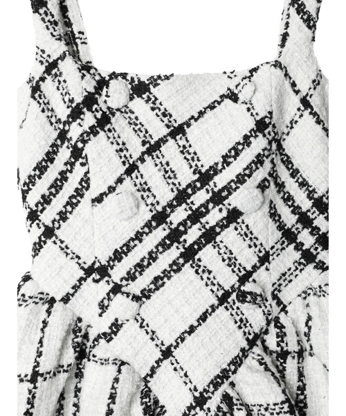 DURAS（デュラス）の「Tweed mini dress（ワンピース・レディース・ホワイト/ブラック・S/M）」の4枚目の写真