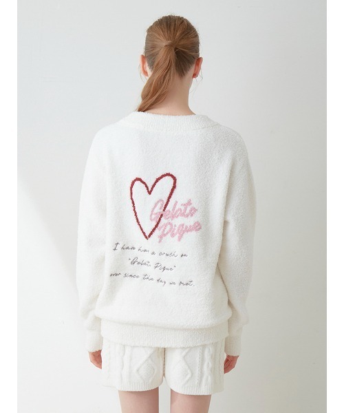 gelato pique（ジェラートピケ）の「【Sweet】ジャガードカーディガン（ルームウェア/パジャマ・レディース・オフホワイト/ピンク・FREE）」の22枚目の写真