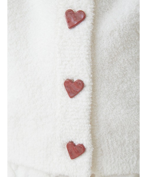 gelato pique（ジェラートピケ）の「【Sweet】ジャガードカーディガン（ルームウェア/パジャマ・レディース・オフホワイト/ピンク・FREE）」の17枚目の写真