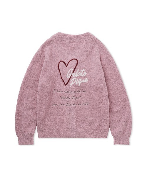 gelato pique（ジェラートピケ）の「【Sweet】ジャガードカーディガン（ルームウェア/パジャマ・レディース・オフホワイト/ピンク・FREE）」の8枚目の写真