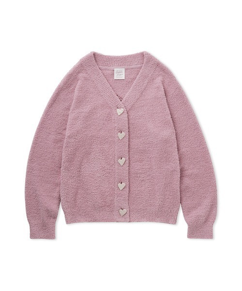 gelato pique（ジェラートピケ）の「【Sweet】ジャガードカーディガン（ルームウェア/パジャマ・レディース・オフホワイト/ピンク・FREE）」の6枚目の写真