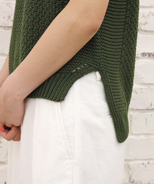 CIAOPANIC（チャオパニック）の「【Ciaopanic】　ボトルネックニットベスト（ベスト・レディース・オフホワイト/グレー/カーキ/ネイビー・FREE）」の8枚目の写真