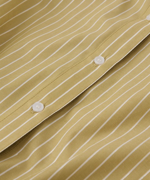 un dix cors（アンディコール）の「ラメストライプドロストシャツ（シャツ/ブラウス・レディース・イエロー/ブルー/ホワイト/チャコールグレー/ブラック・FREE）」の10枚目の写真