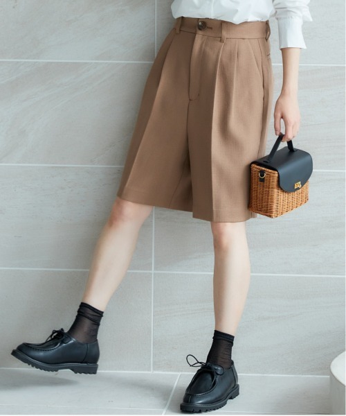 miclat(ミクラ)の「大きいサイズ ショートパンツ miclat(その他パンツ・レディース・ホワイト/ブラウン・L/LL/3L/4L/5L)」の2枚目の写真