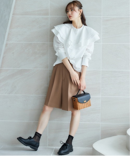 miclat(ミクラ)の「大きいサイズ ショートパンツ miclat(その他パンツ・レディース・ホワイト/ブラウン・L/LL/3L/4L/5L)」の8枚目の写真