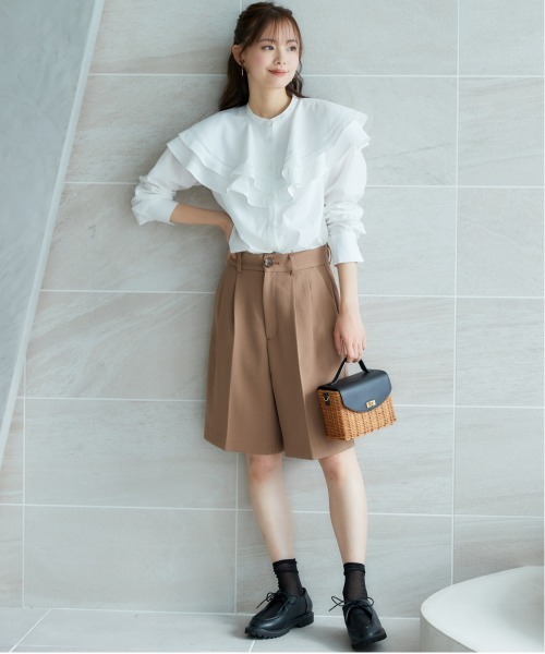 miclat(ミクラ)の「大きいサイズ ショートパンツ miclat(その他パンツ・レディース・ホワイト/ブラウン・L/LL/3L/4L/5L)」の15枚目の写真