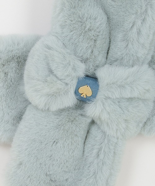 kate spade new york kids(ケイトスペードニューヨーク)の「トドラー フェイクファーマフラー(マフラー・キッズ・サックスブルー/アイボリー/ピンク・F)」の13枚目の写真
