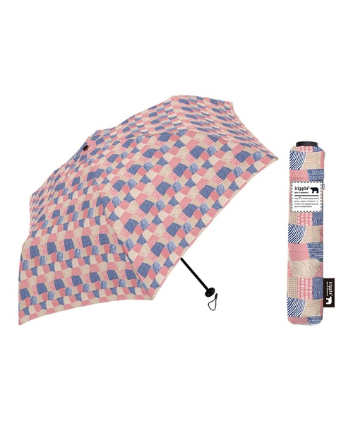 Waterfront(ウォーターフロント)の「kippis 極軽カーボン UVブロック 55cm 折傘 日傘 晴雨兼用(折りたたみ傘・レディース・オフホワイト/グレー/ピンク・FREE)」の3枚目の写真