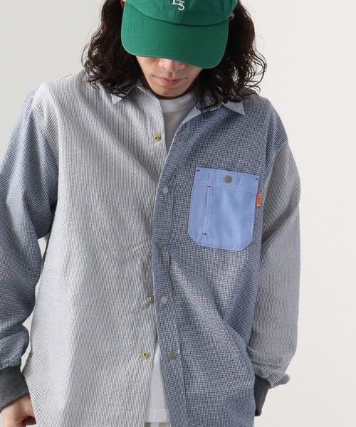 KRIFF MAYER（クリフメイヤー）の「Happy long sleeve snap shirt / ハッピー 長袖 スナップシャツ unisex（シャツ/ブラウス・メンズ・ネイビー/その他2/その他3/サックスブルー/マルチ/グレー・L/XL/M）」の5枚目の写真
