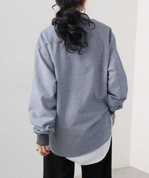 KRIFF MAYER（クリフメイヤー）の「Happy long sleeve snap shirt / ハッピー 長袖 スナップシャツ unisex（シャツ/ブラウス・メンズ・ネイビー/その他2/その他3/サックスブルー/マルチ/グレー・L/XL/M）」の20枚目の写真
