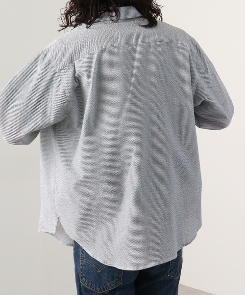KRIFF MAYER（クリフメイヤー）の「Happy long sleeve snap shirt / ハッピー 長袖 スナップシャツ unisex（シャツ/ブラウス・メンズ・ネイビー/その他2/その他3/サックスブルー/マルチ/グレー・L/XL/M）」の15枚目の写真