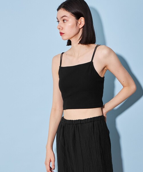 CITEN（シテン）の「＜CITEN＞バンドゥ キャミソール（Tシャツ/カットソー・レディース・ホワイト/ブラック・FREE）」の2枚目の写真